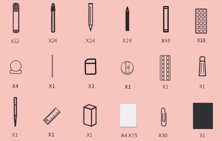 Estojo de Pintura Color Kids | 208 peças